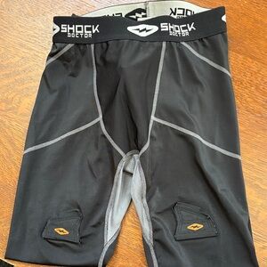 Shock Doctor Black Compression Pants with Bio Flex Cup